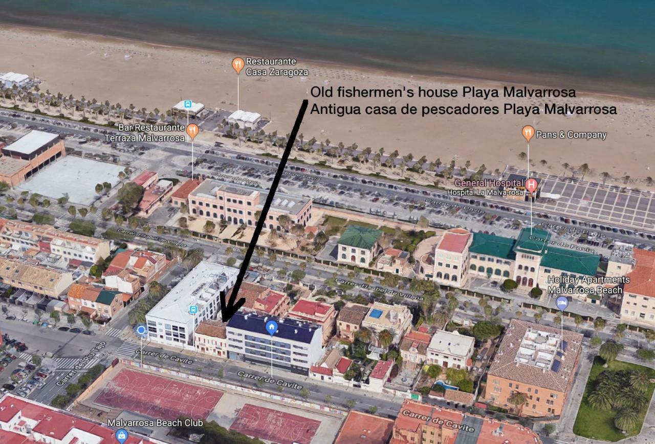 Old Fisherman'S House In Malvarrosa Beach فالنسيا المظهر الخارجي الصورة